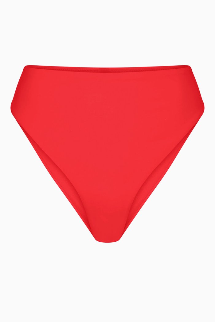 

Mid-waist Bikini Briefs, Red