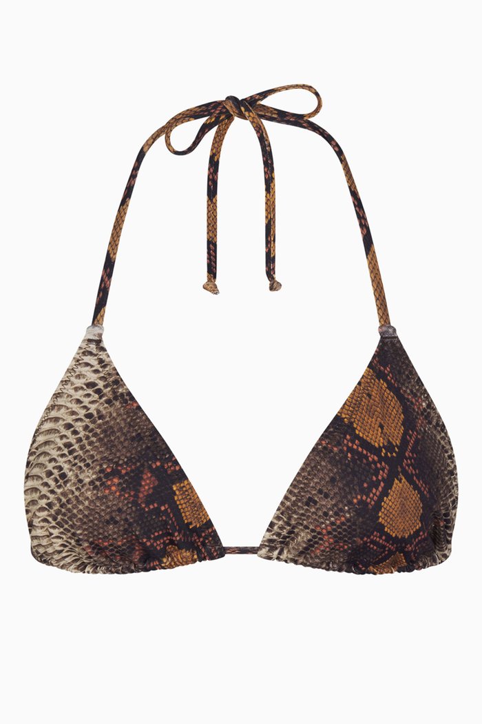 Triangle Bikini Top, Brown