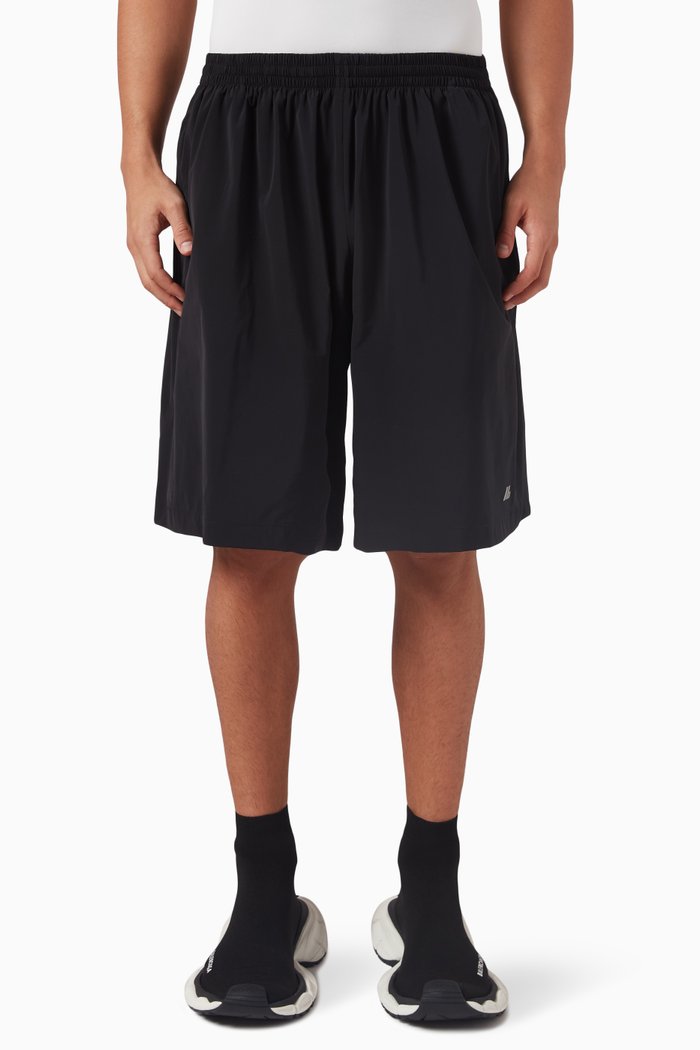 

Activewear Stretch Shorts in Nylon, Black
