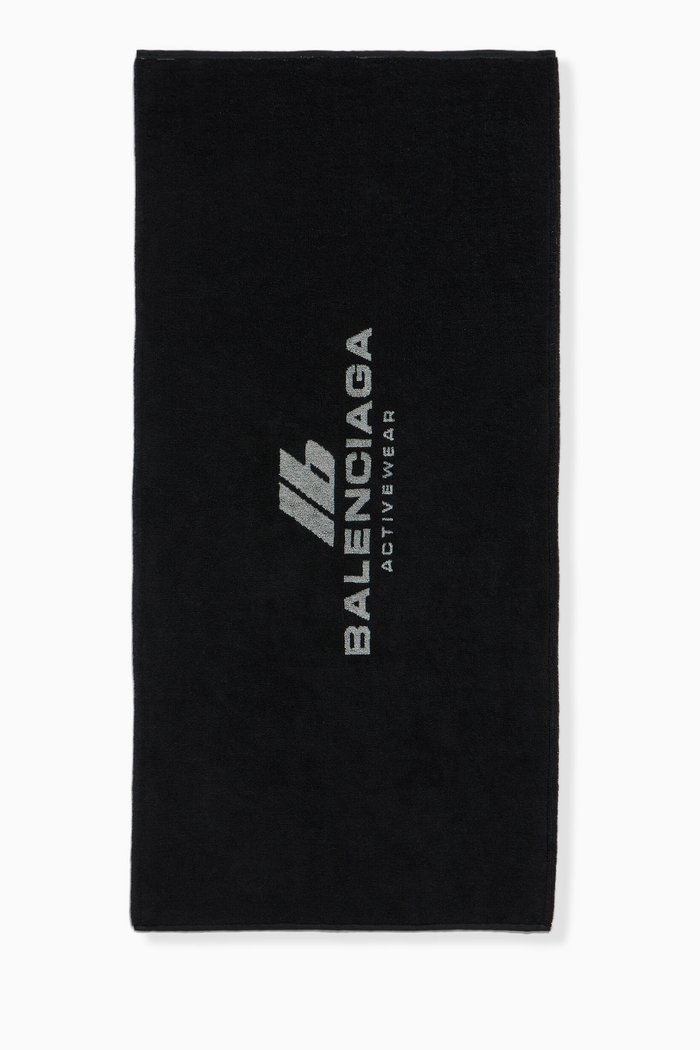 

Activewear Gym Towel in Cotton Terry, Black