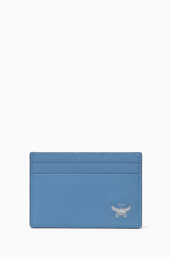 Himmel Card Case in Lauretos Monogram Canvas, Blue