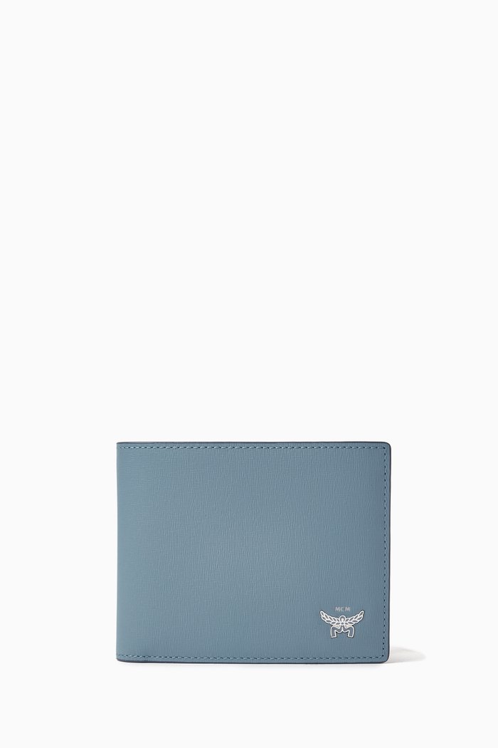 

Small Himmel Wallet in Leather, Blue