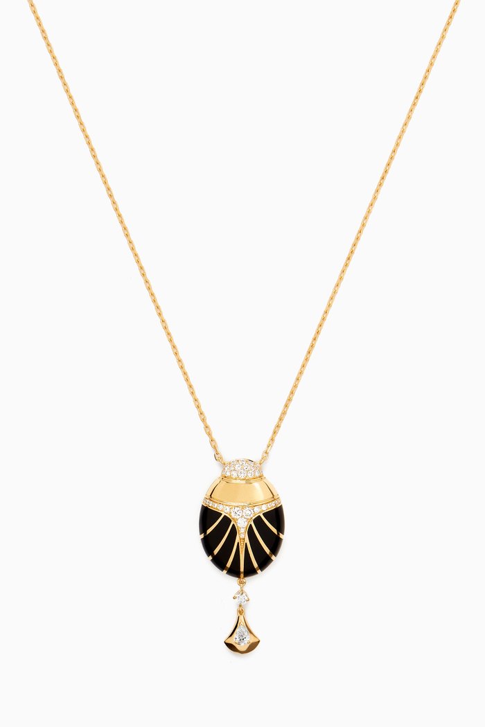 

Scarab Diamond Necklace in 18kt Yellow Gold