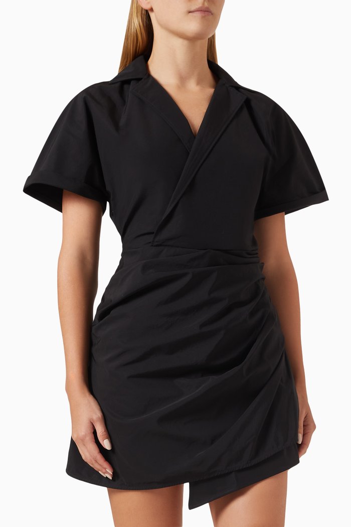 

Lucia Mini Dress in Silk, Black