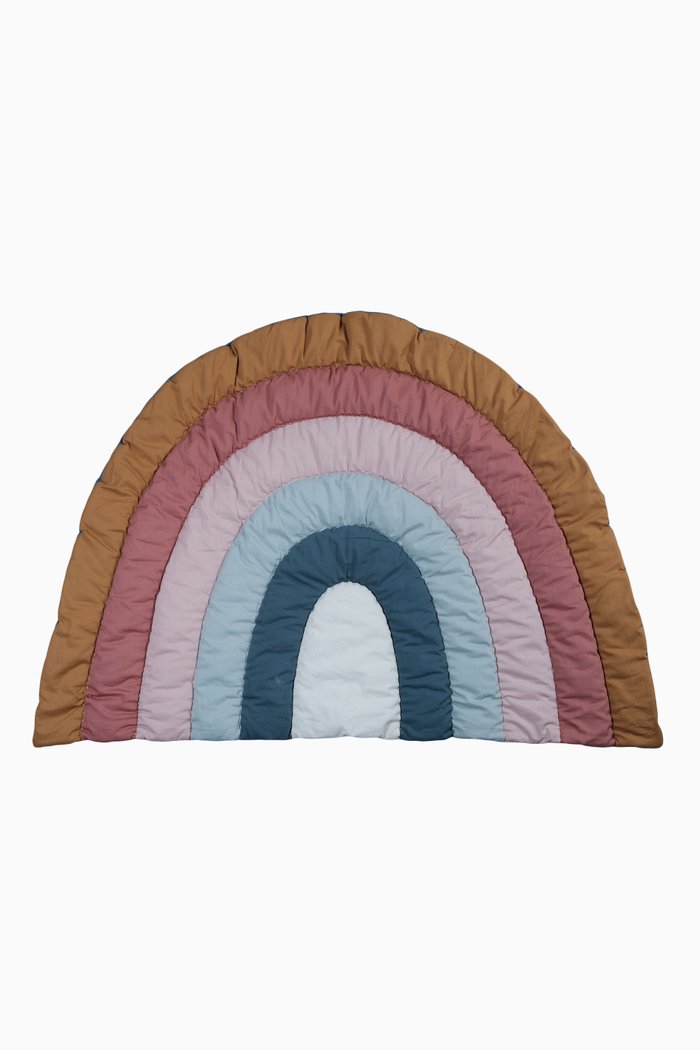 

Rainbow Blanket in Organic Cotton, Blue