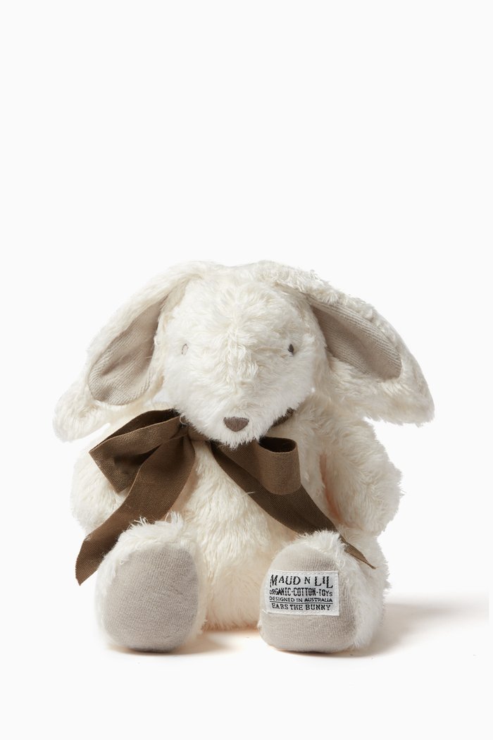 

Fluffy Flopsy Bunny Toy in Organic Cotton, White