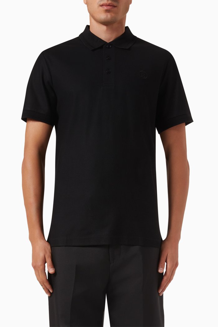 

Eddie Polo Shirt in Cotton, Black