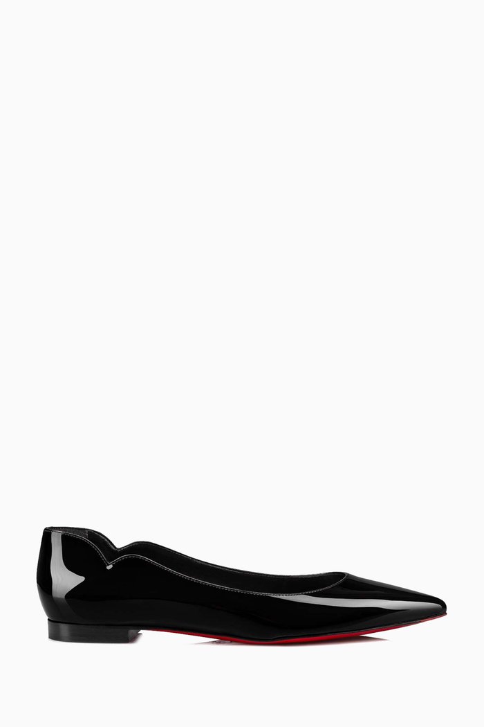 Hot Chickita Flats in Patent Leather, Black