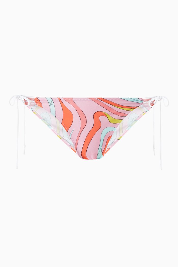 

Marmo-print Bikini Briefs in Eco-LYCRA®, Pink