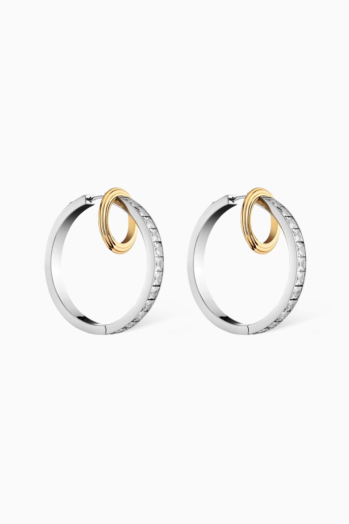 

Isla Hoop Earrings in 12kt Gold and Silver-plated Brass