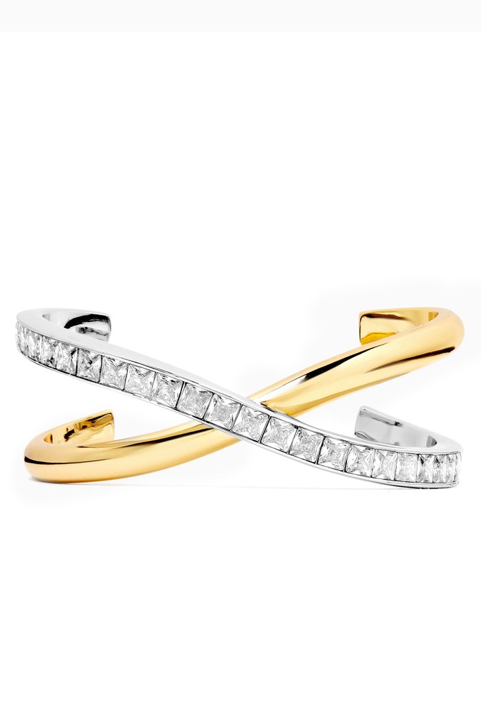 

Amani Cuff in Gold and Silver-plated Brass