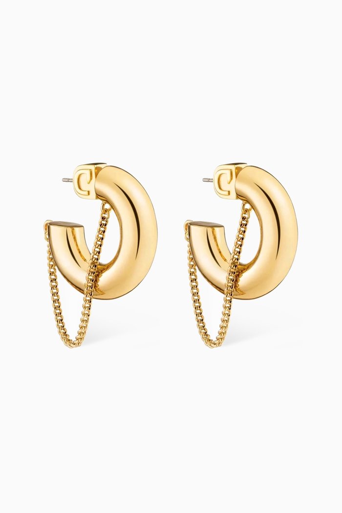 

Mini Miley Hoop Earrings in 12kt Gold Plated Brass