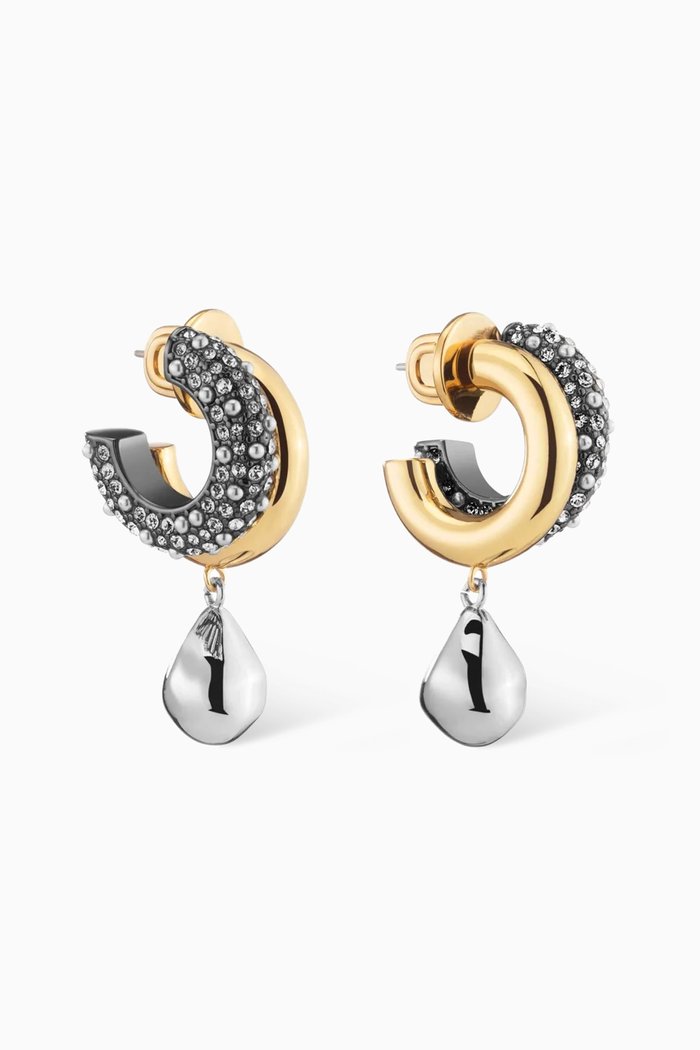 

Dezi Pearl & Pave Drop Earrings in Gold and Silver-plated Brass