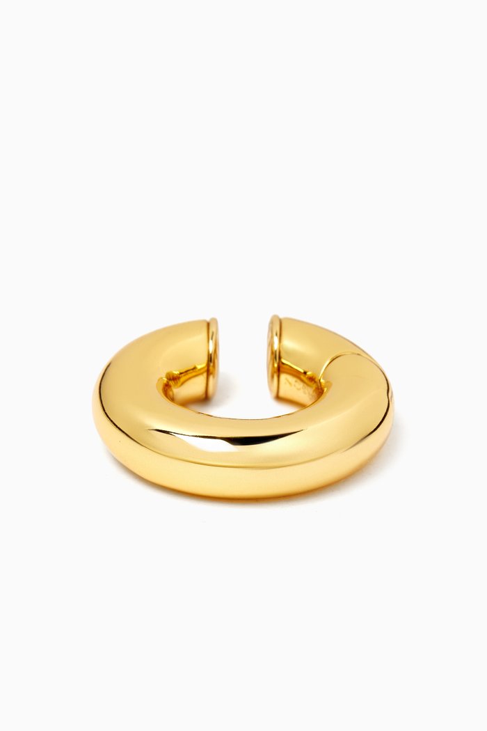 

Gaby Tubular Single Ear Cuff in 12kt Gold-plated Brass