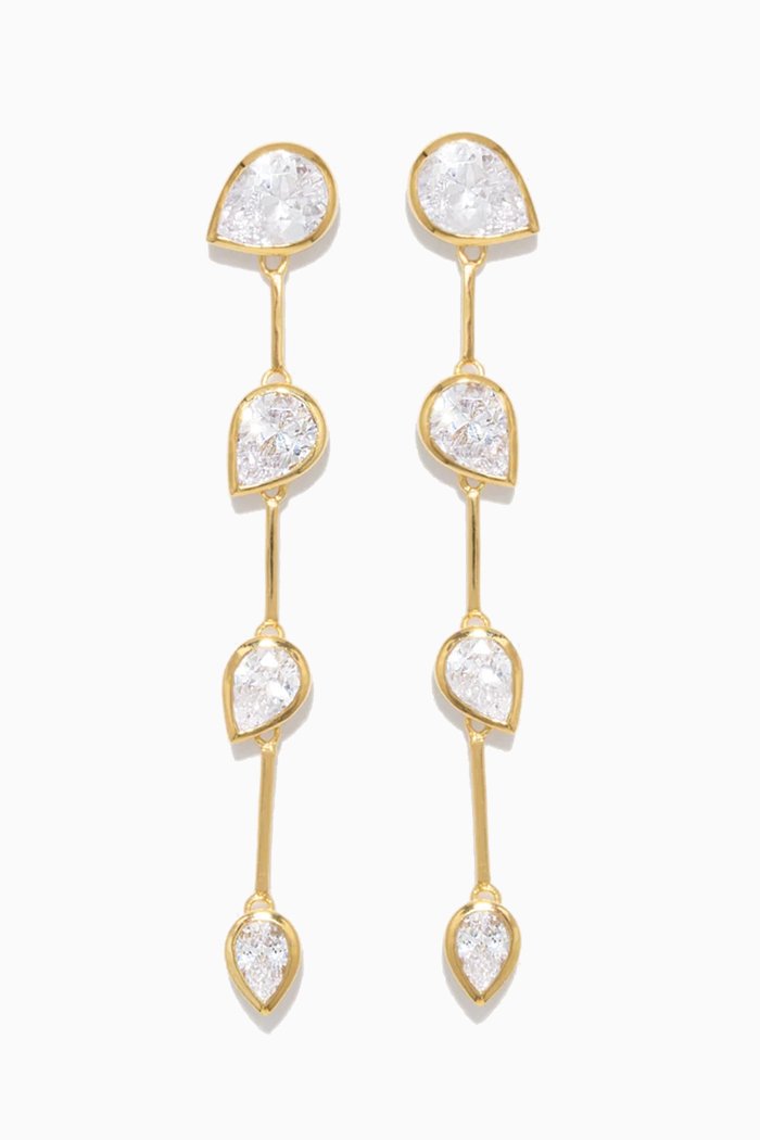 

Z64 Zirconia Earrings in18kt Recycled Gold Vermeil, Yellow