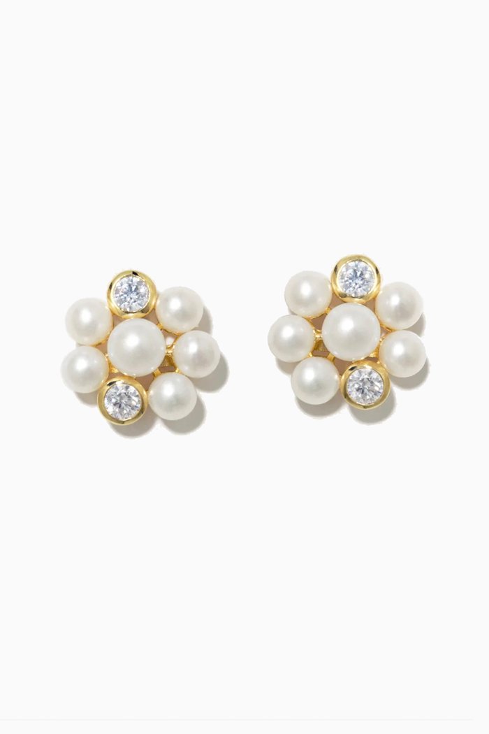 

Light Drops Pearl Earrings in18kt Recycled Gold Vermeil, Yellow