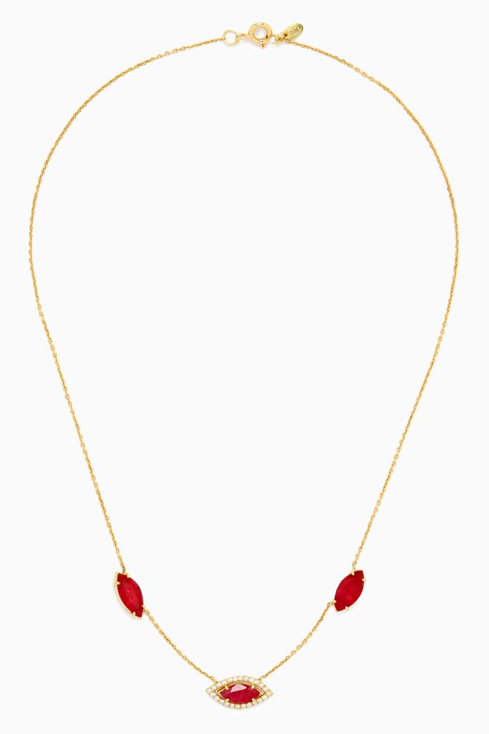 

Ruby Eye Necklace in 18kt Gold