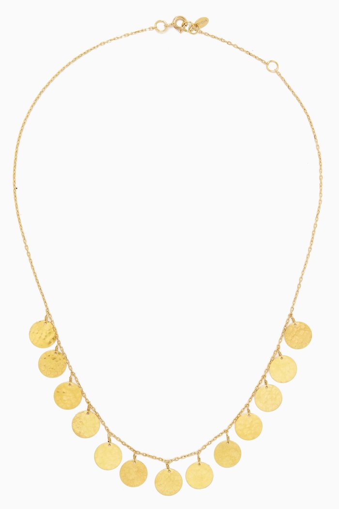 

Hammered Coin Necklace in 18kt Gold