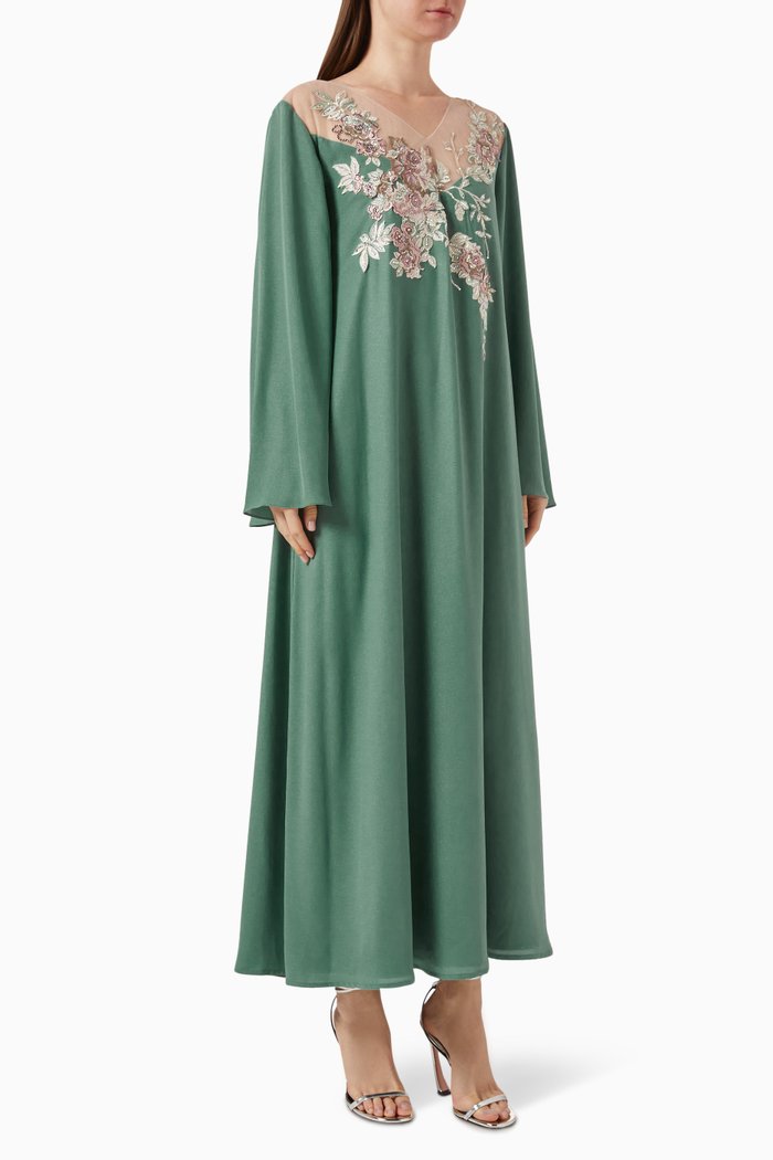 

Bead-embellished Kaftan, Green