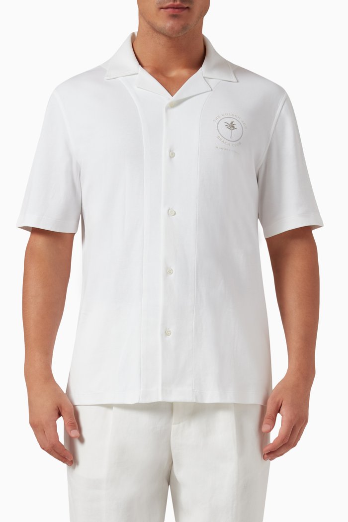 

Logo Print Shirt in Cotton, White