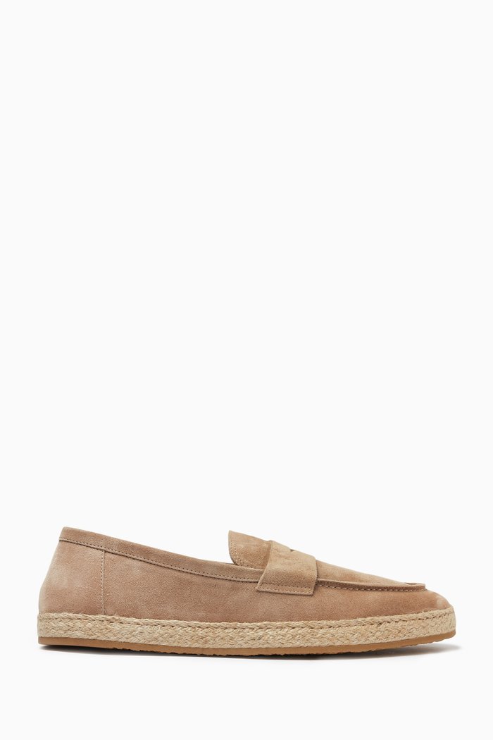 

Loafer Sneakers in Suede, Neutral