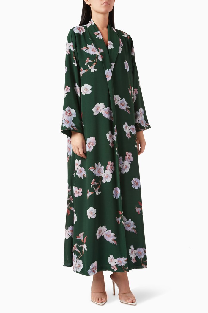 

Zainah Cut Abaya in Chiffon, Multicolour