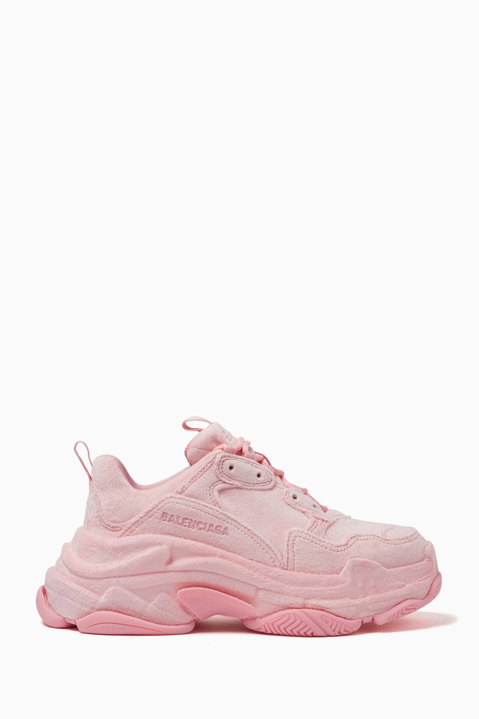 

Triple S Sneakers in Velvet, Pink