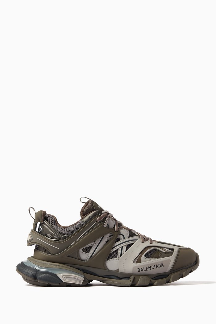 

Track Sneakers in Mesh & Nylon, Brown