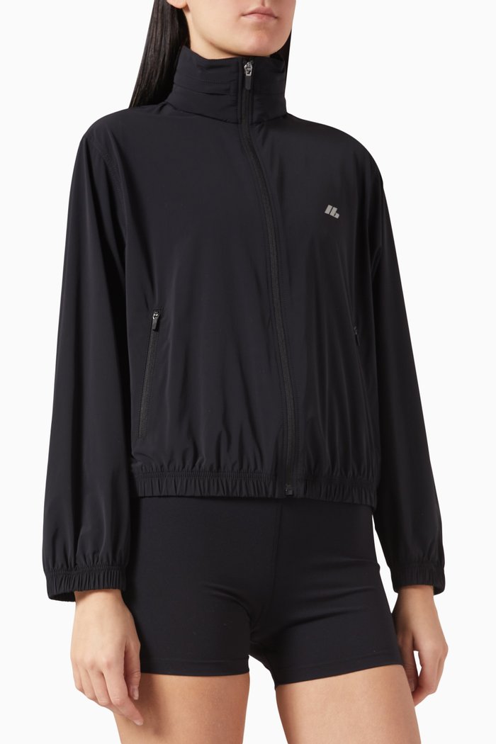 

Shrunk Windbreaker in Stretch Nylon, Black
