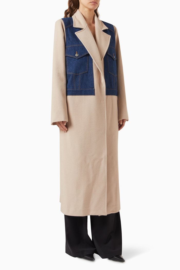 

Taymour Coat in Wool-blend, Neutral