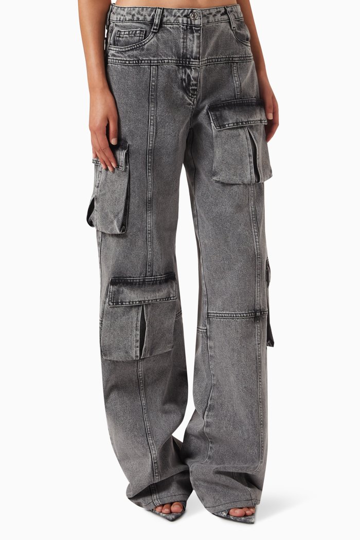 

Midnight Cargo Jeans in Denim, Grey