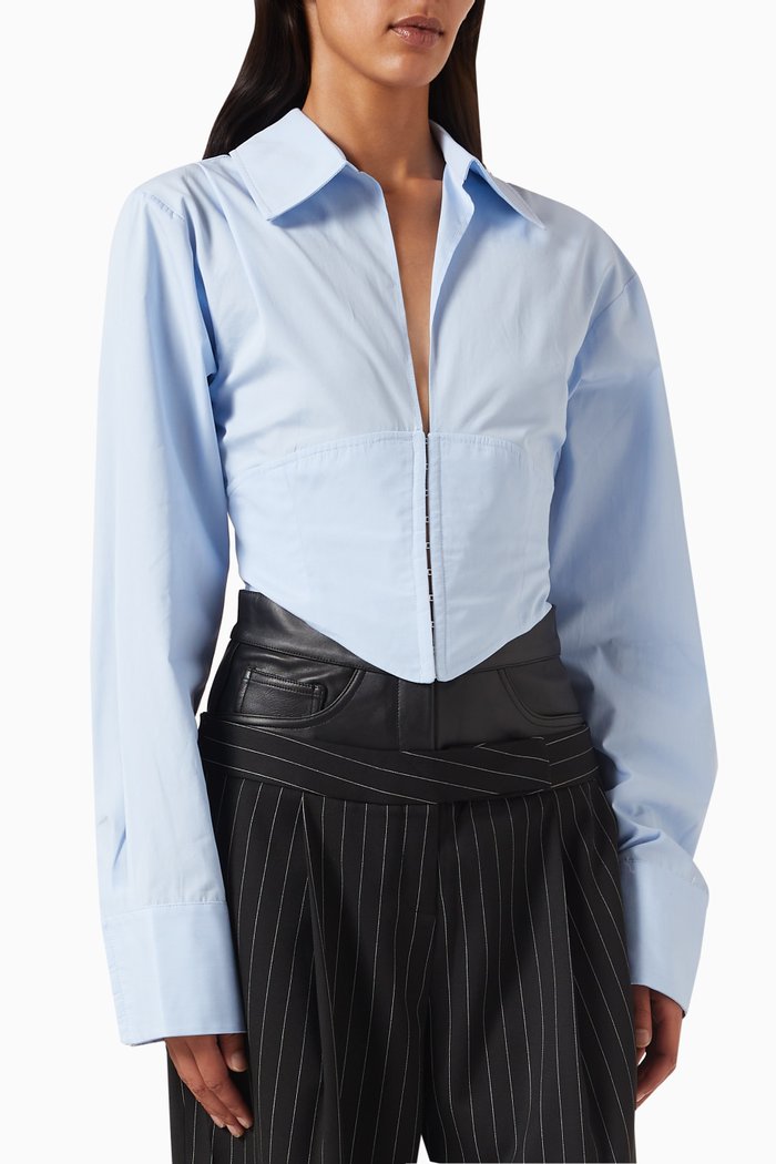 

Nina Shirt in Cotton, Blue