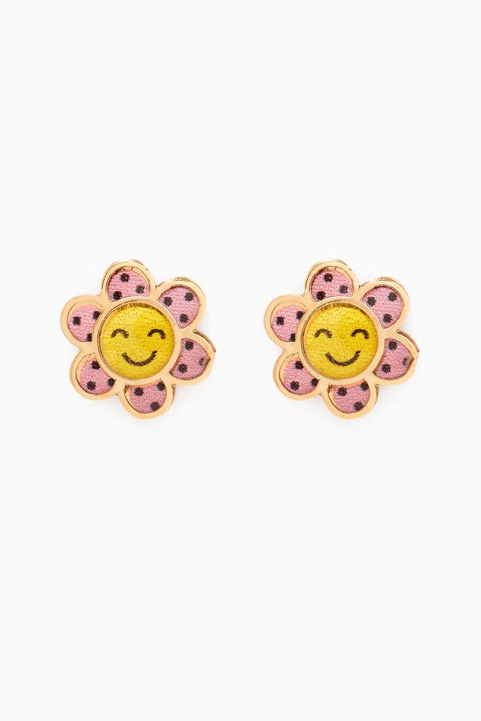 

Smiley Flower Earrings in 18kt Yellow Gold