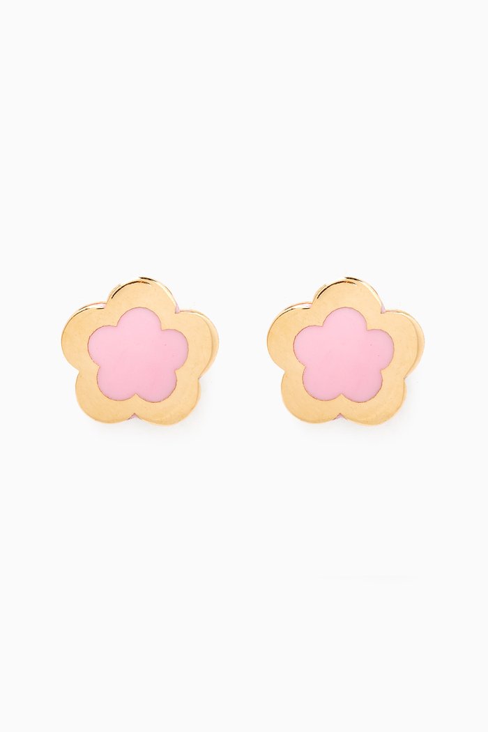 

Flower Earrings in 18kt Yellow Gold
