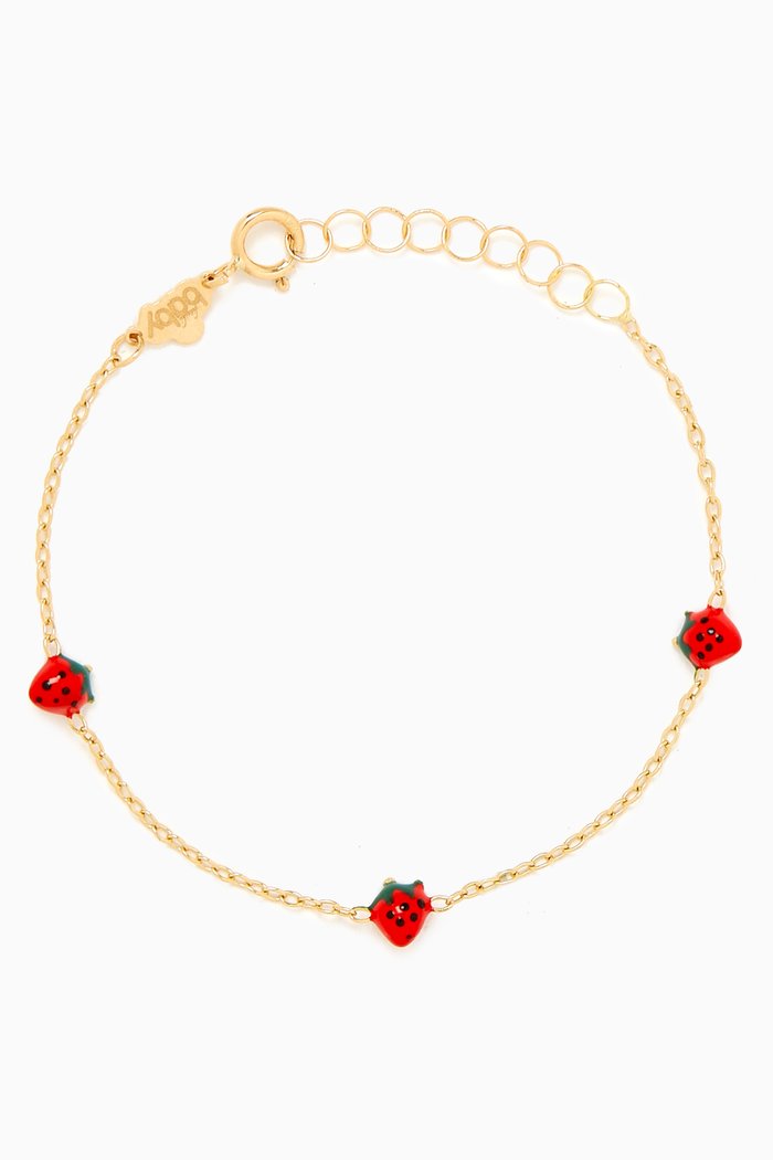 

Strawberry Charm Bracelet in 18kt Yellow Gold