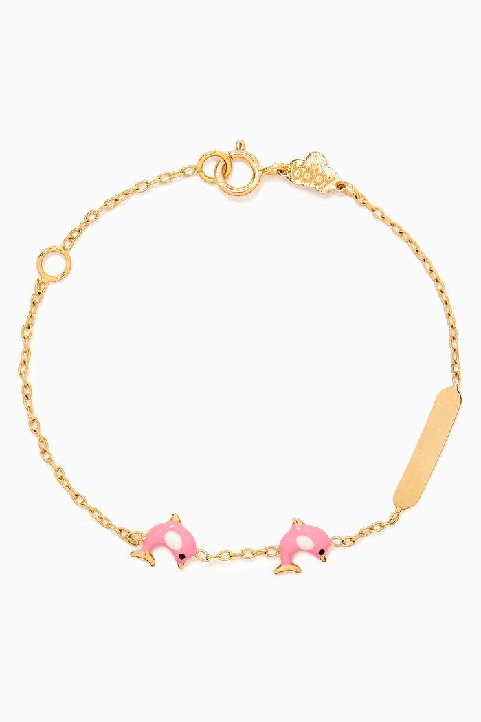 

Dolphin Enamel Bracelet in 18kt Gold