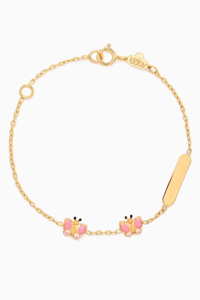 

Butterfly Enamel Bracelet in 18kt Gold