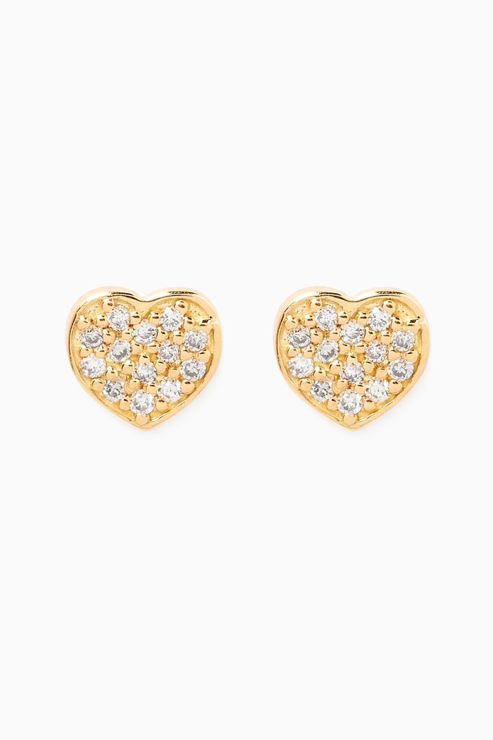

Diamond Pave Stud Earrings in 18kt Yellow Gold