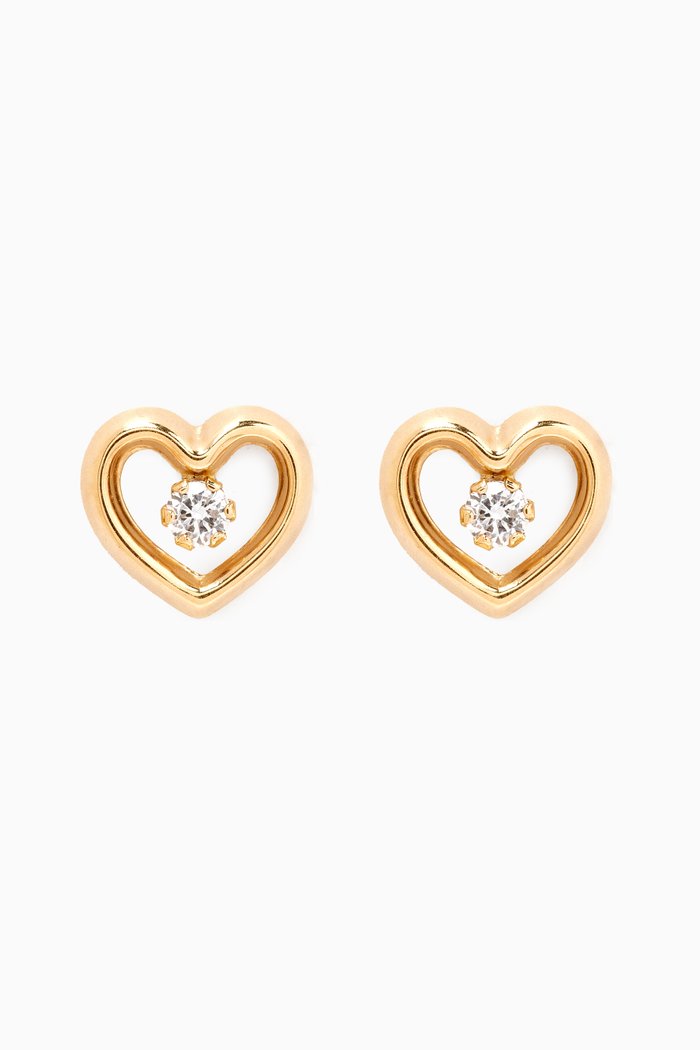 

Heart Stud Earrings in 18kt Yellow Gold