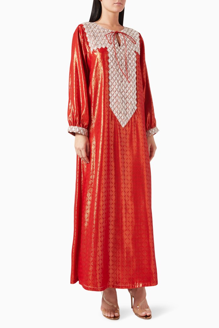 

Bead-embellished Kaftan, Multicolour
