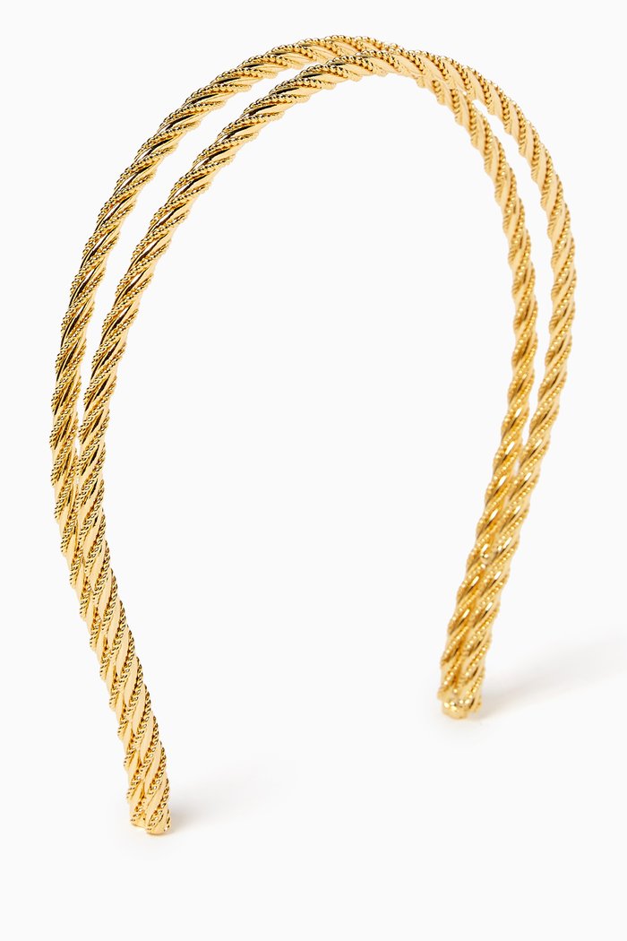 

Rome Duo Headband in 24kt Gold-plated Brass
