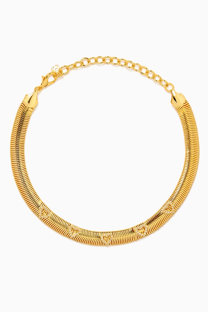 

Coeur en Fête Necklace in 24kt Gold-plated Brass
