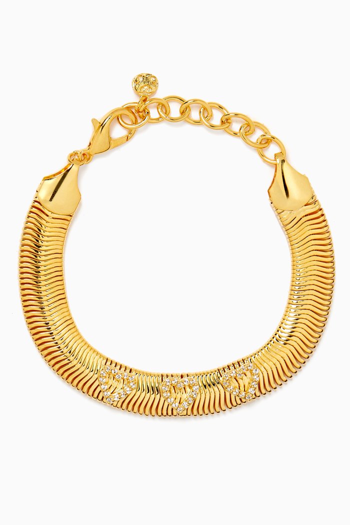 

Coeur en Fête Bracelet in 24kt Gold-plated Brass