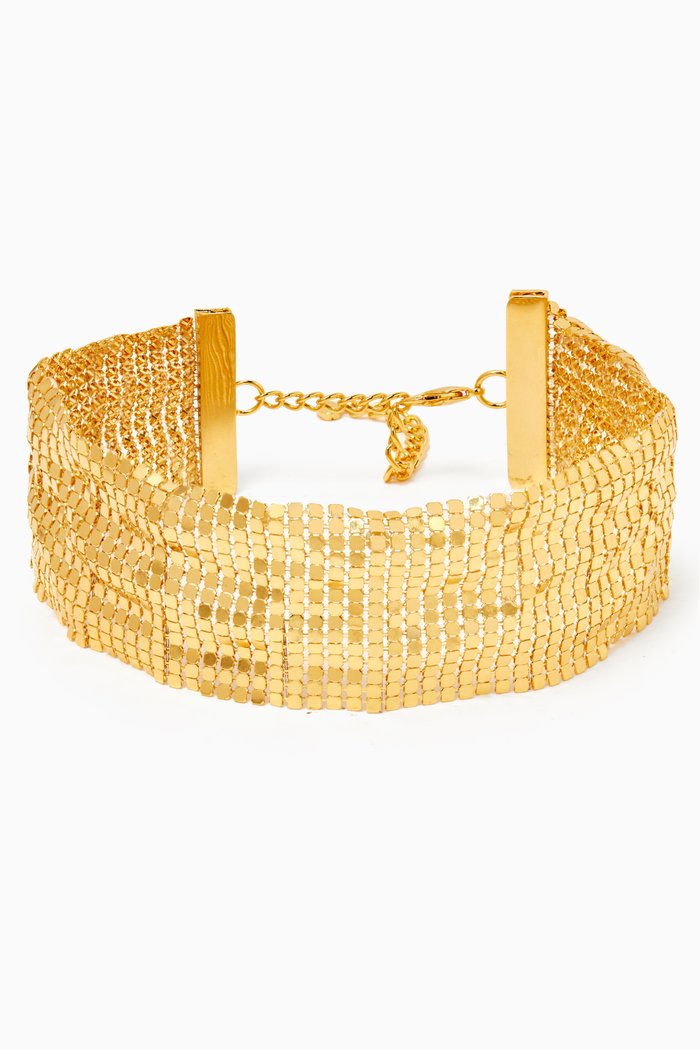 

Naomi Choker Necklace in 24kt Gold-plated Brass