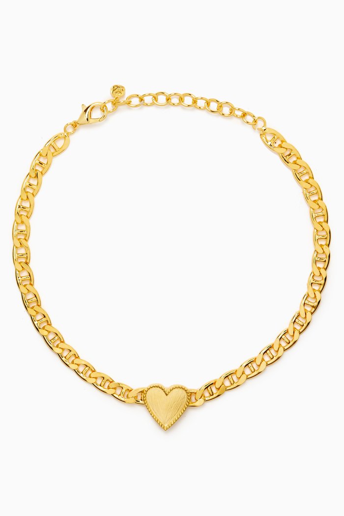 

Juliet Choker Necklace in 24kt Gold-plated Brass