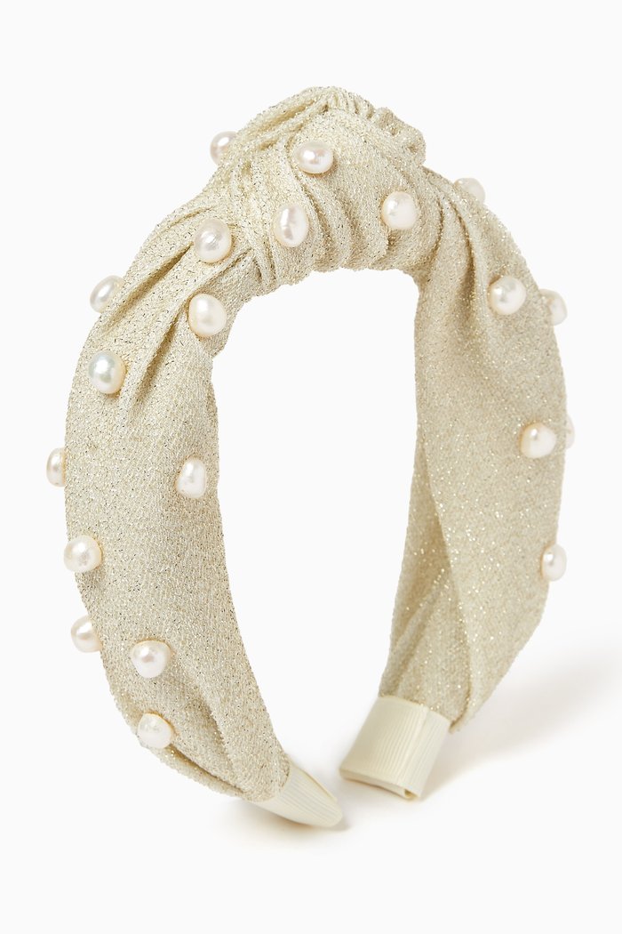 

Hamptons Pearl-embellished Headband, Neutral