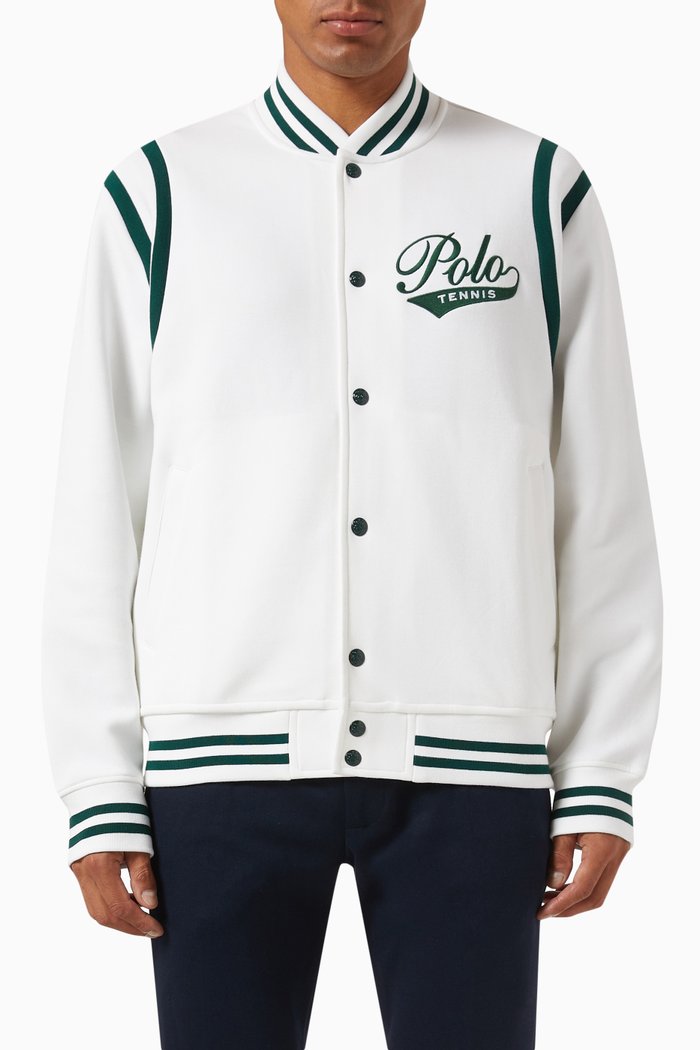 

Wimbledon Sport Jacket in Cotton-blend, White