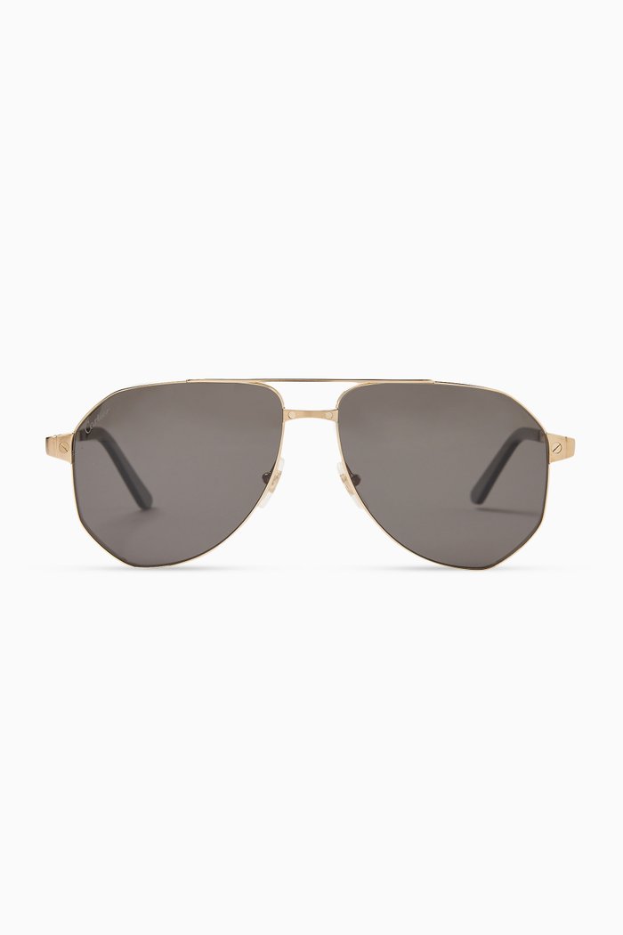 

Aviator Sunglasses in Metal, Gold