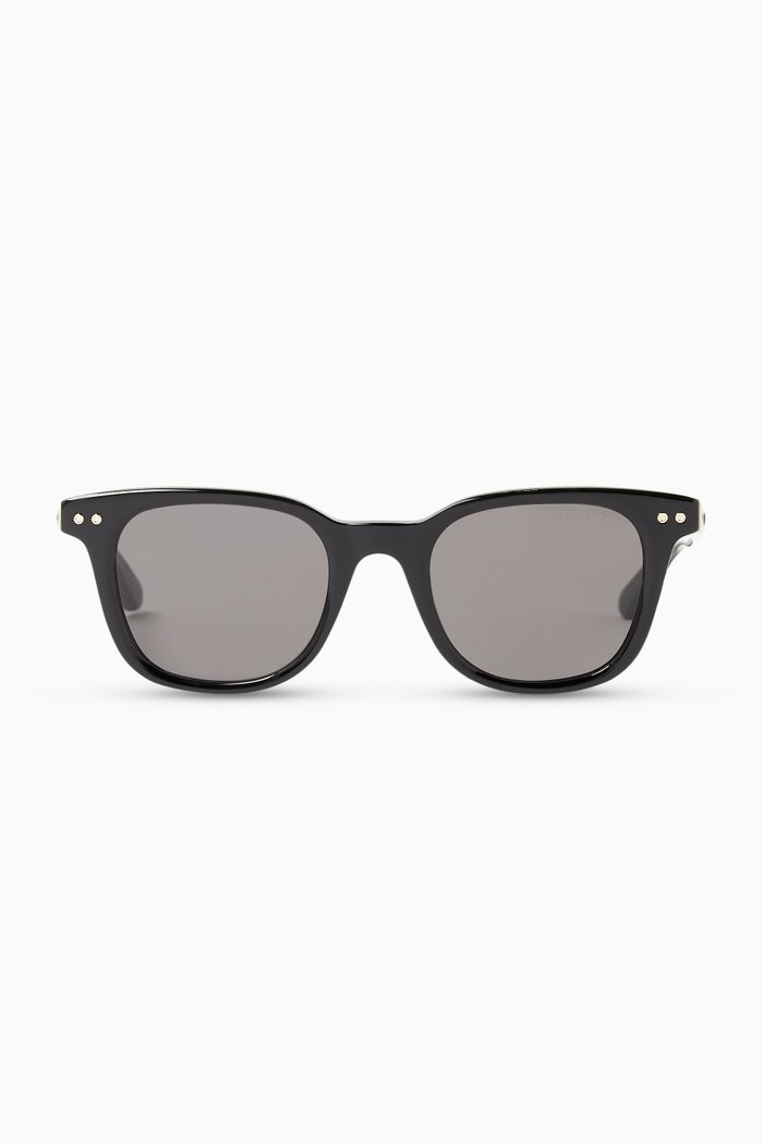 

D-frame Sunglasses in Recycled Acetate, Black
