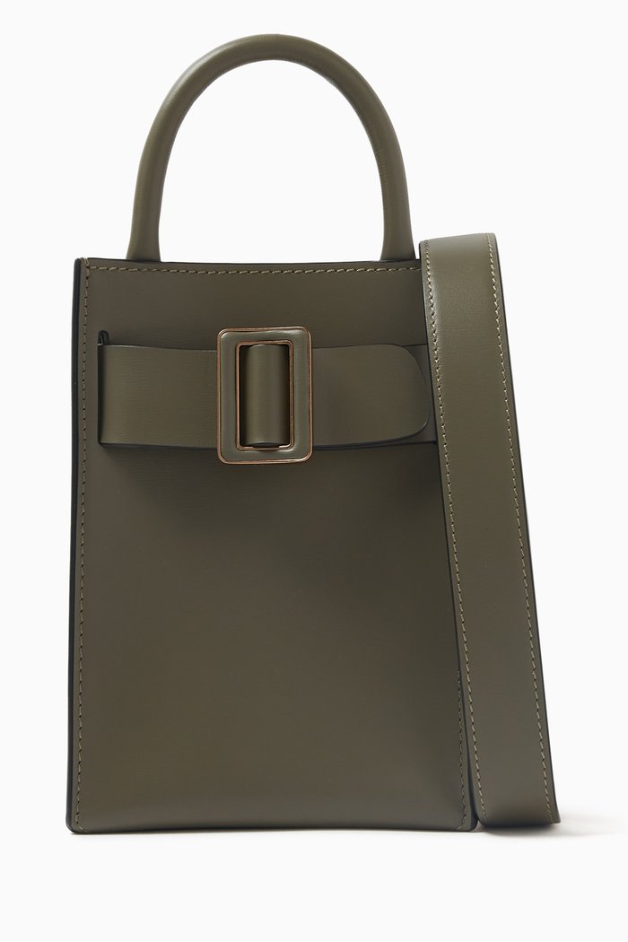 

Bobby Tourist Bag in Palmellato Calfskin Leather, Green